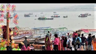 Locals at Sangam in Prayagraj. (Ht file photo) Locals at Sangam in Prayagraj. (Ht file photo)