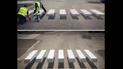 Snapshot of Iceland's 3D optical illusion. (Instagram/@AmazingPhysics) Snapshot of Iceland's 3D optical illusion. (Instagram/@AmazingPhysics)