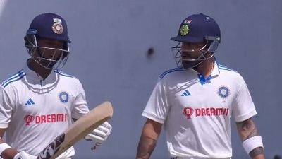 Yashasvi Jaiswal (L) talks to Virat Kohli during Day 2 of the 1st Test (Twitter) Yashasvi Jaiswal (L) talks to Virat Kohli during Day 2 of the 1st Test (Twitter)