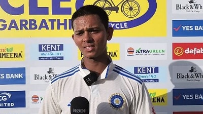 Yashasvi Jaiswal smashed his maiden ton in the 1st Test vs West Indies (Twitter) Yashasvi Jaiswal smashed his maiden ton in the 1st Test vs West Indies (Twitter)