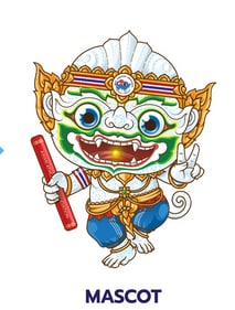 Lord Hanuman seen as the official mascot of Asian Athletics Championships, Thailand.