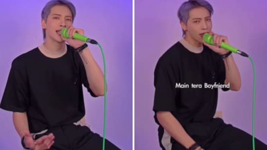 The image shows singer Aoora who sang a Korean version of the song Main Tera Boyfriend. (Instagram/@aoora69)
