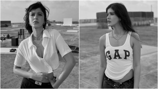 Shanaya Kapoor is the Gen-Z fashion icon in these two uber-cool outfits. (Instagram)