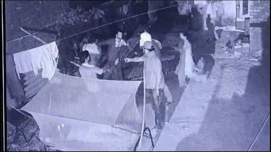 The entire incident was caught on a CCTV camera installed in an adjacent house. (HT)