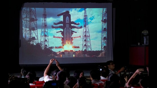 The students who witnessed the launch were the toppers in entrance examination for the Schools of Eminence. (PTI)