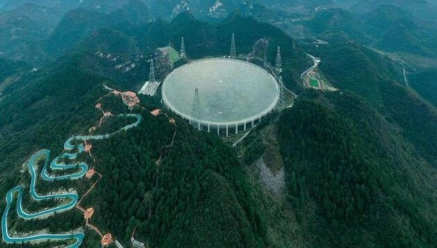 China’s FAST telescope has an area the size of 30 football fields. China’s FAST telescope has an area the size of 30 football fields.