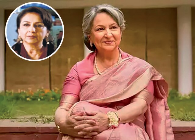 Sharmila Tagore picked Gulmohar (2023) as she was looking for a role that was different. “A character that spoke to me. Something age-appropriate, not a stereotypical mother/bhabhi,” she says. Sharmila Tagore picked Gulmohar (2023) as she was looking for a role that was different. “A character that spoke to me. Something age-appropriate, not a stereotypical mother/bhabhi,” she says.