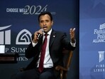 Republican presidential candidate businessman Vivek Ramaswamy speaks during the Family Leadership Summit.