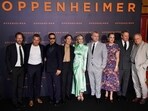 Matt Damon, Robert Downey Jr, Cillian Murphy, Emily Blunt, along with Christopher Nolan and others at Oppenheimer premiere in Paris. Matt Damon, Robert Downey Jr, Cillian Murphy, Emily Blunt, along with Christopher Nolan and others at Oppenheimer premiere in Paris.