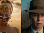Margot Robbie in Barbie (left) and Cillian Murphy in a still from Oppenheimer. Margot Robbie in Barbie (left) and Cillian Murphy in a still from Oppenheimer.