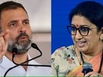 Congress leader Rahul Gandhi and Union minister Smriti Irani.