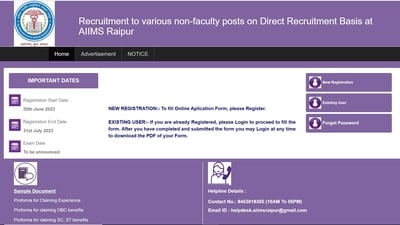 AIIMS Raipur recruitment 2023: Apply for 358 Non-Faculty posts till July 31 AIIMS Raipur recruitment 2023: Apply for 358 Non-Faculty posts till July 31