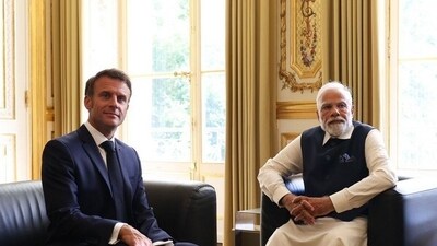 PM Modi and President Macron (Twitter/Narendra Modi) PM Modi and President Macron (Twitter/Narendra Modi)