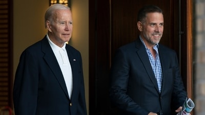 Joe Biden and his son Hunter Biden are seen. (AP) Joe Biden and his son Hunter Biden are seen. (AP)