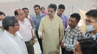 Chief minister Manik Saha said the three patients were being shifted to Delhi in view of their health condition (Twitter/DrManikSaha2) Chief minister Manik Saha said the three patients were being shifted to Delhi in view of their health condition (Twitter/DrManikSaha2)