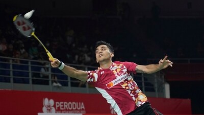 India's Lakshya Sen in action (AP) India's Lakshya Sen in action (AP)