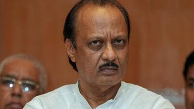 Mumbai: Maharashtra Deputy Chief Minister Ajit Pawar during a press conference in Mumbai, Friday, July 7, 2023. (PTI Photo/Shashank Parade)(PTI07_07_2023_000294B) (PTI)