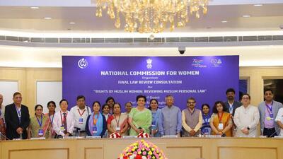 The consultation took place days after the Law Commission sought responses from various organisations on UCC (Twitter/NCWIndia) The consultation took place days after the Law Commission sought responses from various organisations on UCC (Twitter/NCWIndia)