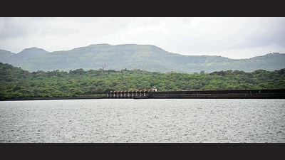 Water level Khadakwasla dam on Saturday, July 15. (Kalpesh Nukte/HT PHOTO) Water level Khadakwasla dam on Saturday, July 15. (Kalpesh Nukte/HT PHOTO)