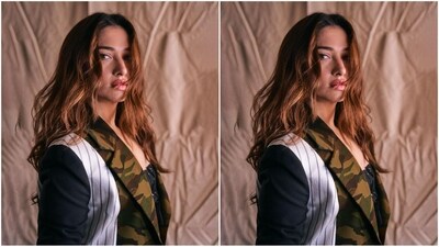 Assisted by makeup artist Savleen Kaur Manchanda, Tamannaah opted for a natural makeup look. She embraced nude eyeshadow, beautifully coated her lashes with mascara, and enhanced her lips with a shade of nude lipstick. (Instagram/@tamannaahspeaks) Assisted by makeup artist Savleen Kaur Manchanda, Tamannaah opted for a natural makeup look. She embraced nude eyeshadow, beautifully coated her lashes with mascara, and enhanced her lips with a shade of nude lipstick. (Instagram/@tamannaahspeaks)