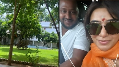 Samantha Ruth Prabhu visits Sri Lakshmi Narayani Golden Temple in Vellore. Samantha Ruth Prabhu visits Sri Lakshmi Narayani Golden Temple in Vellore.