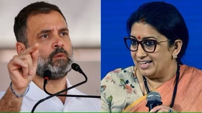 Congress leader Rahul Gandhi and Union minister Smriti Irani. (File) Congress leader Rahul Gandhi and Union minister Smriti Irani. (File)
