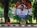 A Poster of Delhi chief minister Arvind Kejriwal has been put up on Sunday on the eve of the Opposition meeting in Bengaluru. (ANI Photo) A Poster of Delhi chief minister Arvind Kejriwal has been put up on Sunday on the eve of the Opposition meeting in Bengaluru. (ANI Photo)