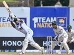 Angelo Mathews plays a shot during Day one of the first Test match between Sri Lanka and Pakistan in Galle Angelo Mathews plays a shot during Day one of the first Test match between Sri Lanka and Pakistan in Galle