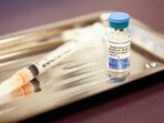 London Measles Outbreak: A vial of the measles, mumps, and rubella (MMR) vaccine is pictured.