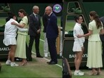 Kate Middleton comforting Ons Jabeur after she lost the Wimbledon final. 