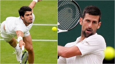 Carlos Alcaraz (L) and Novak Djokovic will battle it out in the final of Wimbledon 2023 (AP) Carlos Alcaraz (L) and Novak Djokovic will battle it out in the final of Wimbledon 2023 (AP)