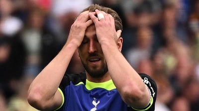 Tottenham Hotspur's English striker Harry Kane reacts after missing a chance (AFP) Tottenham Hotspur's English striker Harry Kane reacts after missing a chance (AFP)