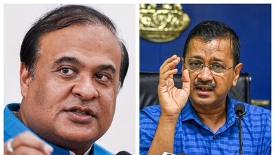 Assam CM Himanta Biswa Sarma and Delhi CM Arvind Kejriwal. Assam CM Himanta Biswa Sarma and Delhi CM Arvind Kejriwal.