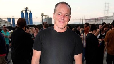 Actor Clark Gregg poses while attending a fundraiser Saturday, July 15, 2023, in Los Angeles after a group of writer-directors teamed up with the Motion Picture Television Fund to raise money for International Alliance of Theatrical Stage Employees (IATSE) members, Teamsters and other entertainment industry workers who are taking a financial hit by the strikes. (AP)