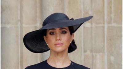 Meghan Markle at the funeral of Queen Elizabeth II. Meghan Markle at the funeral of Queen Elizabeth II.