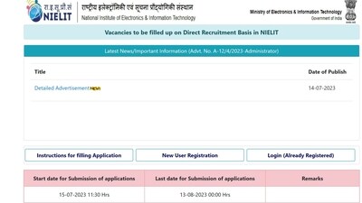 NIELIT recruitment 2023: Apply for Scientist and other posts at nielit.gov.in NIELIT recruitment 2023: Apply for Scientist and other posts at nielit.gov.in