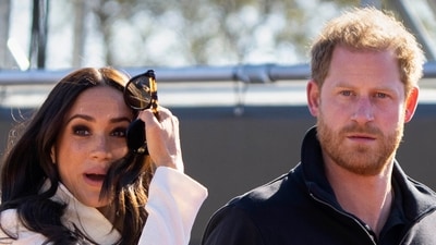 Prince Harry and Meghan Markle visit the track and field event at the Invictus Games in The Hague, Netherlands, Sunday, April 17, 2022 (AP Photo/Peter Dejong, File) (AP) Prince Harry and Meghan Markle visit the track and field event at the Invictus Games in The Hague, Netherlands, Sunday, April 17, 2022 (AP Photo/Peter Dejong, File) (AP)