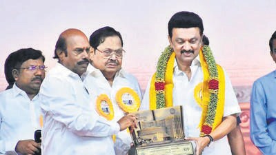 Tamil Nadu unit of the Bharatiya Janata Party said on Sunday that chief minister and DMK president M K Stalin must say firmly at the Opposition parties’ meet in Bengaluru that Karnataka will not be allowed to construct Mekedatu dam. (PTI) Tamil Nadu unit of the Bharatiya Janata Party said on Sunday that chief minister and DMK president M K Stalin must say firmly at the Opposition parties’ meet in Bengaluru that Karnataka will not be allowed to construct Mekedatu dam. (PTI)