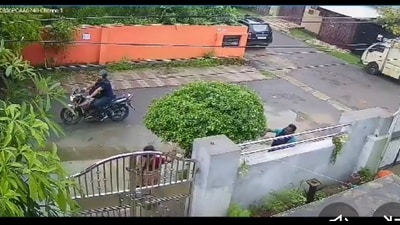 The incident took place in the Talkatora area of Lucknow. (CCTV Footage) The incident took place in the Talkatora area of Lucknow. (CCTV Footage)
