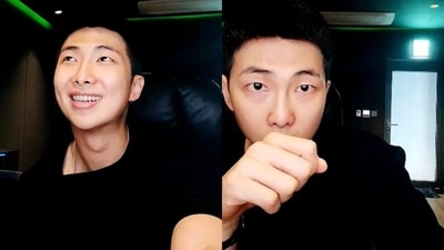BTS member RM sings Jungkook Seven explicit version during a live chat with fans. BTS member RM sings Jungkook Seven explicit version during a live chat with fans.