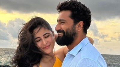 Katrina Kaif and Vicky Kaushal pose together in a new picture.