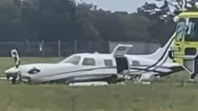 Officials say that a Piper Meridian Turbo Prop 6-seat plane reportedly crashed at the Martha’s Vineyard Airport, Massachusetts.