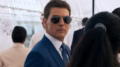 Tom Cruise in a still from Mission Impossible Dead Reckoning Part One.