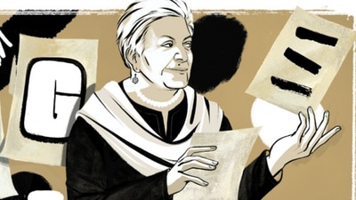 Indian-American artists Zarina Hashmi. Indian-American artists Zarina Hashmi.