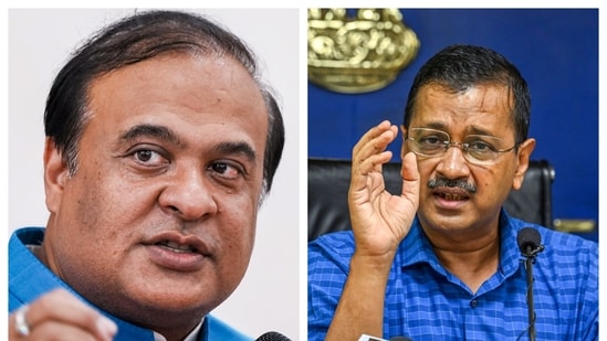 Assam CM Himanta Biswa Sarma and Delhi CM Arvind Kejriwal.