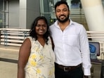 Kiruba Munusamy with R Vikraman in an old photo. Kiruba Munusamy with R Vikraman in an old photo.