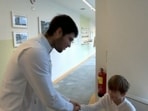 Novak Djokovic's son Stefan congratulates Carlos Alcaraz after Wimbledon 2023 final