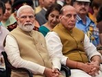 Prime Minister Narendra Modi with Defence Minister Rajnath Singh in New Delhi, Tuesday, Prime Minister Narendra Modi with Defence Minister Rajnath Singh in New Delhi, Tuesday,