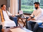 BJP National President JP Nadda and  LJP (Ramvilas) Chief Chirag Paswan during a meeting, in New Delhi. 