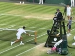 Novak Djokovic damages Wimbledon net post with racket smash during final against Carlos Alcaraz